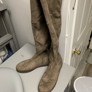 Stuart weitzman over the knee boots grey brown